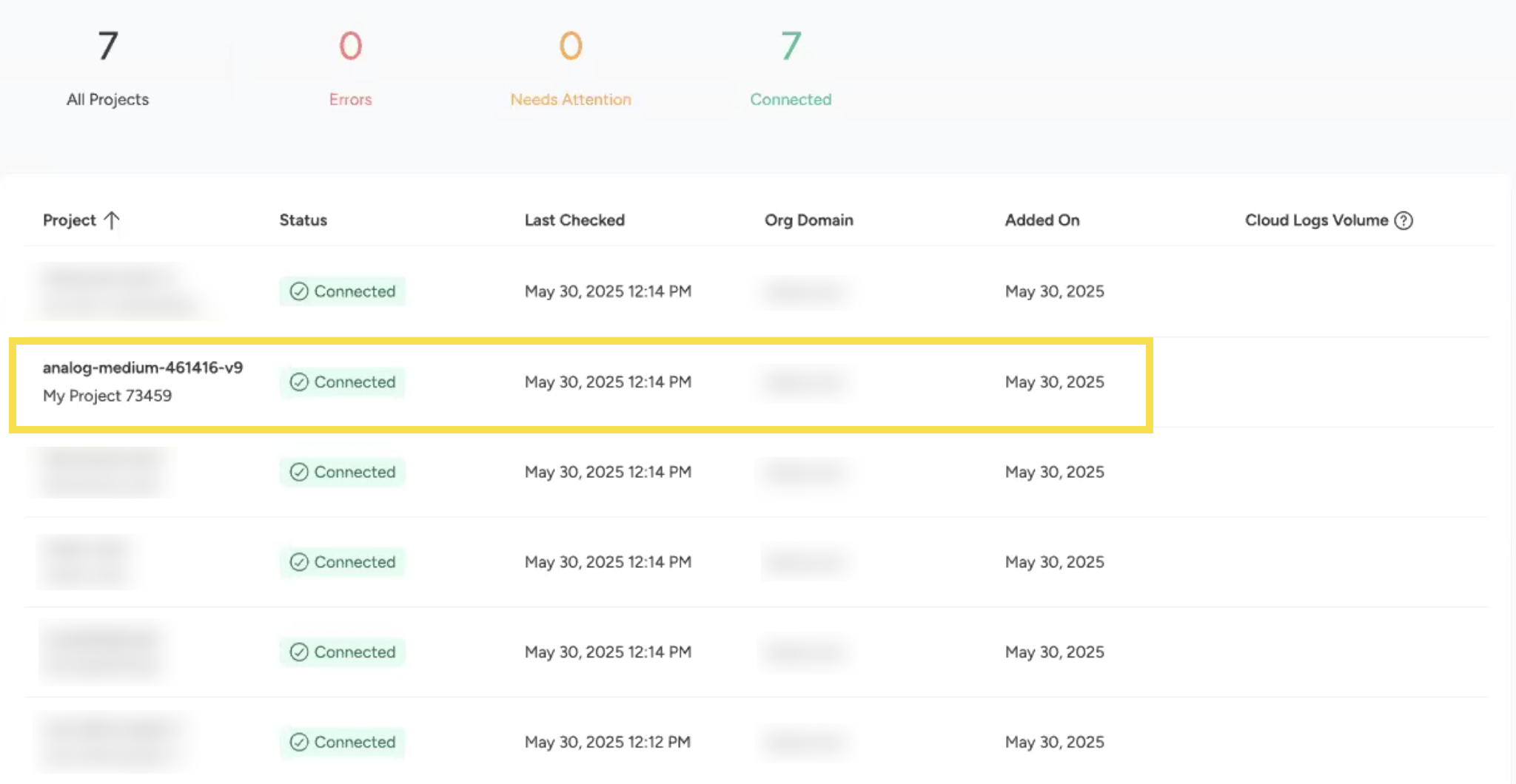 Automatic Cloud Project Onboarding Verify
